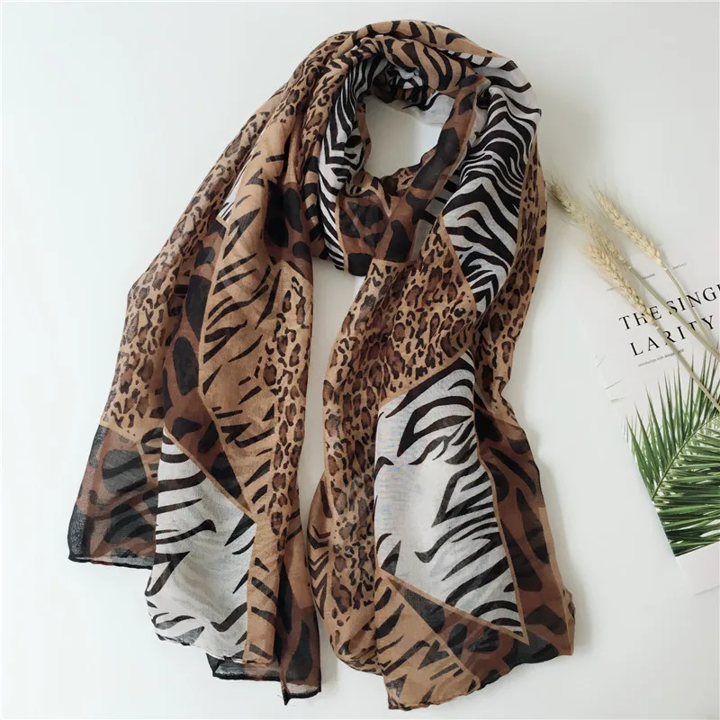 Fashion ladies long chiffon leopard shawl wild soft scarf 180x90CM thin section sunscreen beach towel silk |