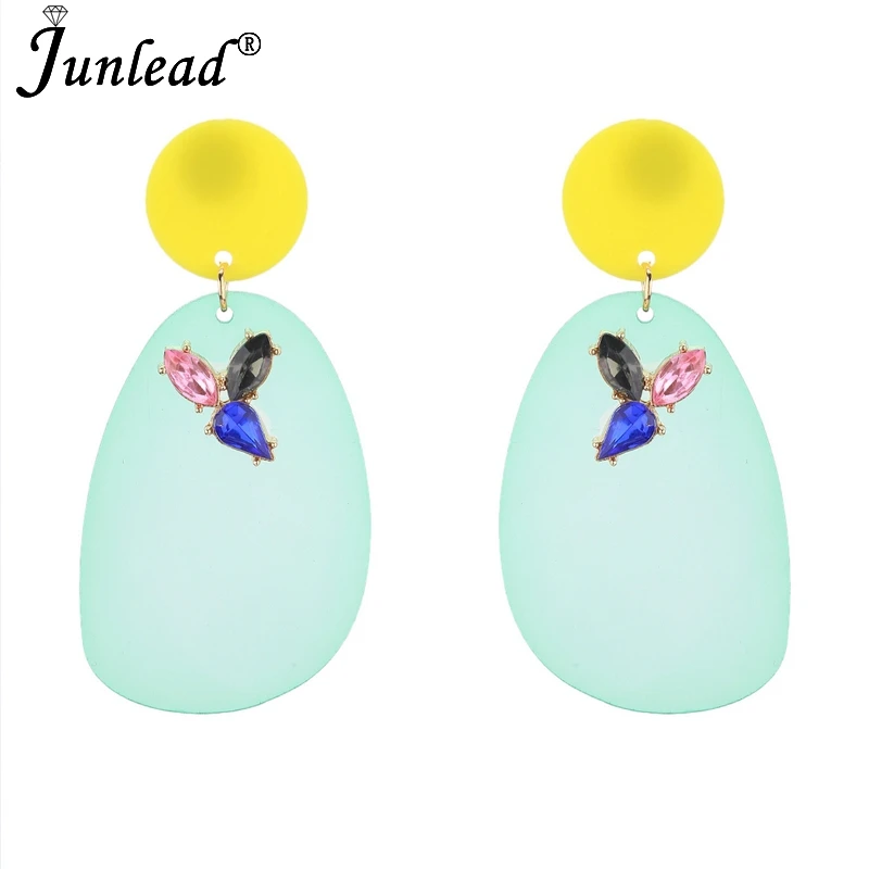 Женские серьги капельки Junlead прозрачные разноцветные из смолы для свадьбы