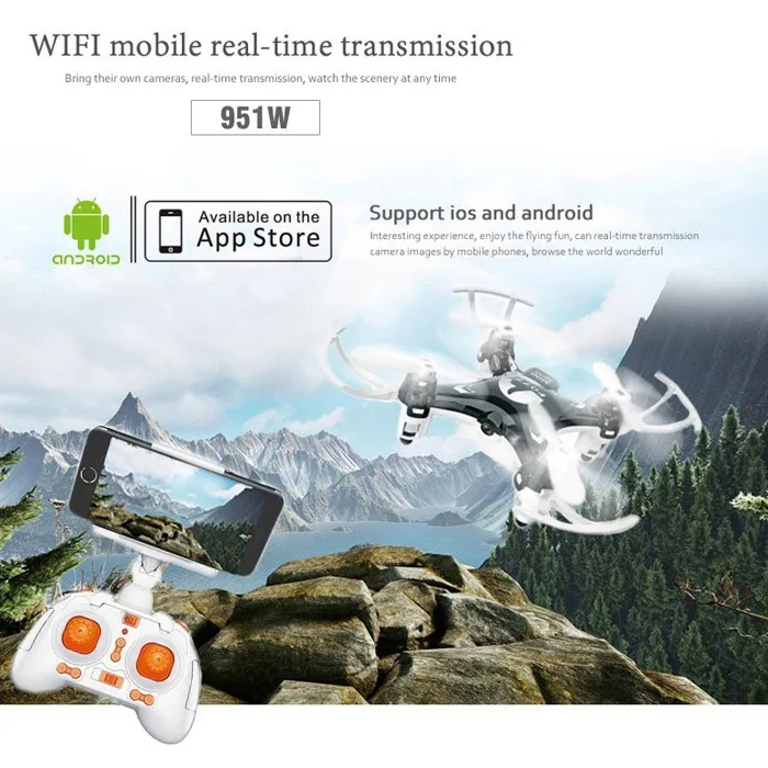 HD FQ777 951 Вт мини Дрон с 30 камерой Карманный WiFi FPV 4CH 6 осевой гироскоп RC гоночный