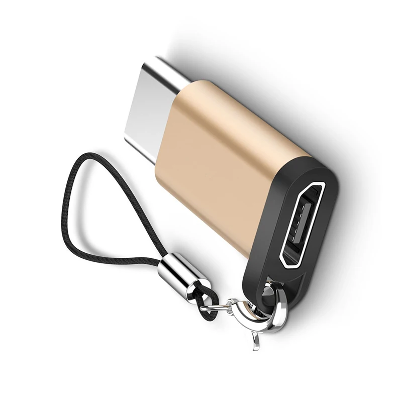 Роскошный мини-usb Type-C штекер к Micro USB гнезду C разъем для зарядки телефона Samsung Xiaomi
