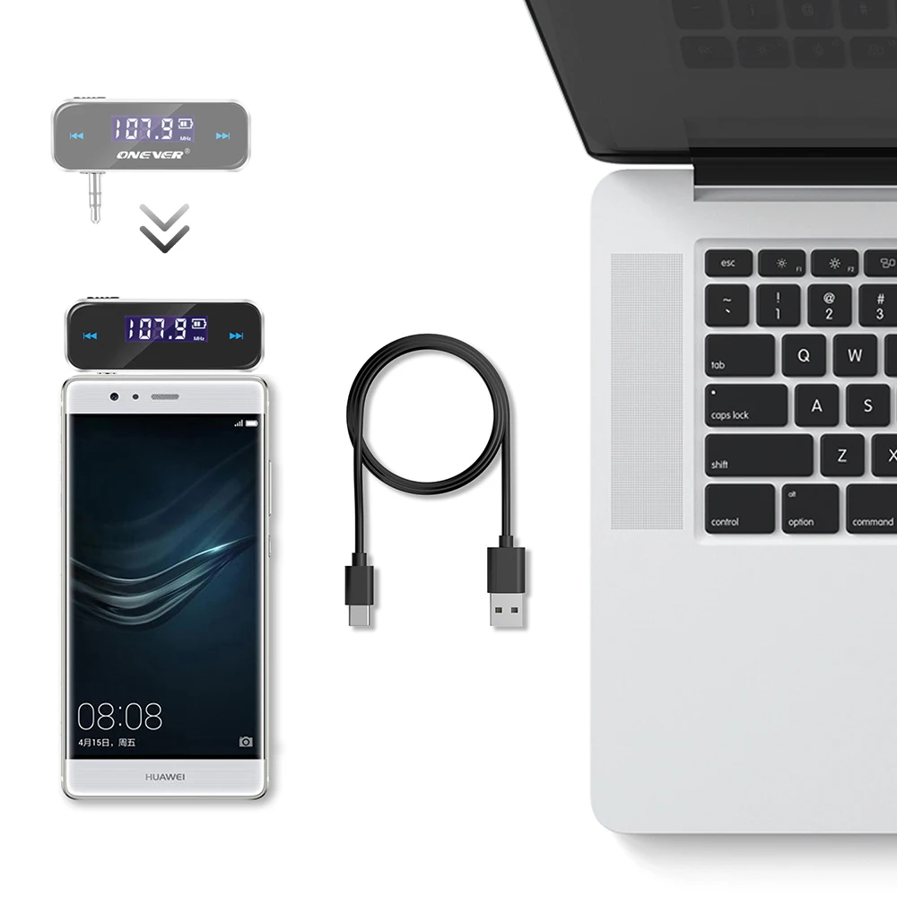 Mini 3.5 mm Wireless Car Radio Music Audio FM Transmitter HandsFree Modulator Transmissor LCD displayer for iPhone Android | Автомобили и