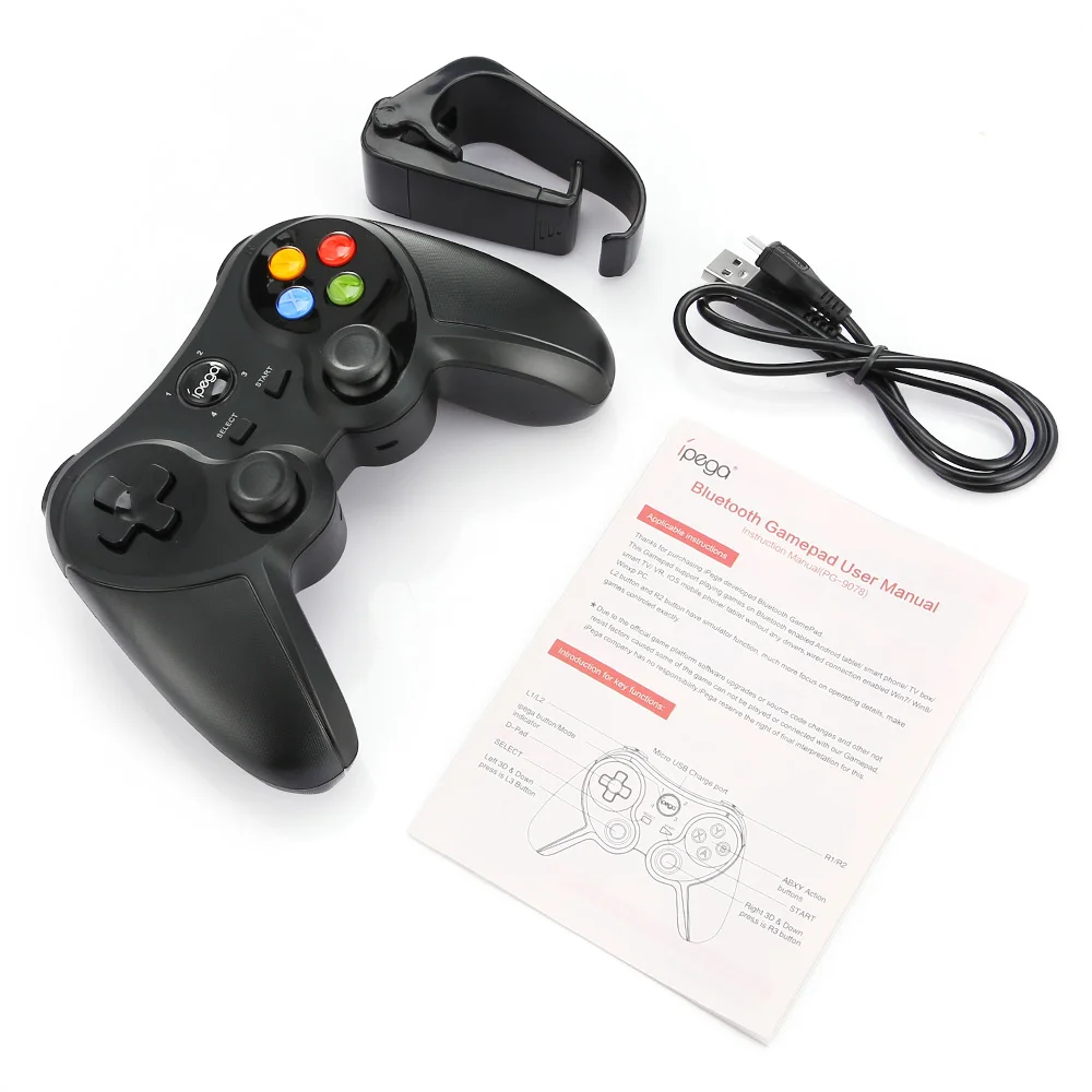Ipega PG-9078 Универсальный беспроводной Bluetooth игровой контроллер с кронштейном для