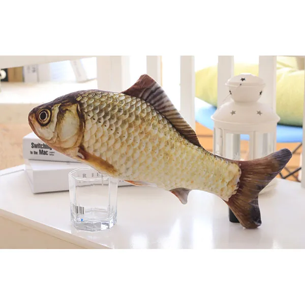 F Плюшевая креативная игрушка для кошки в форме рыбки с 3D принтом, подарок, милая игрушка для игры в рыбку, подарки для питомца, кошачья мята, мягкая подушка, кукла - Цвет: F