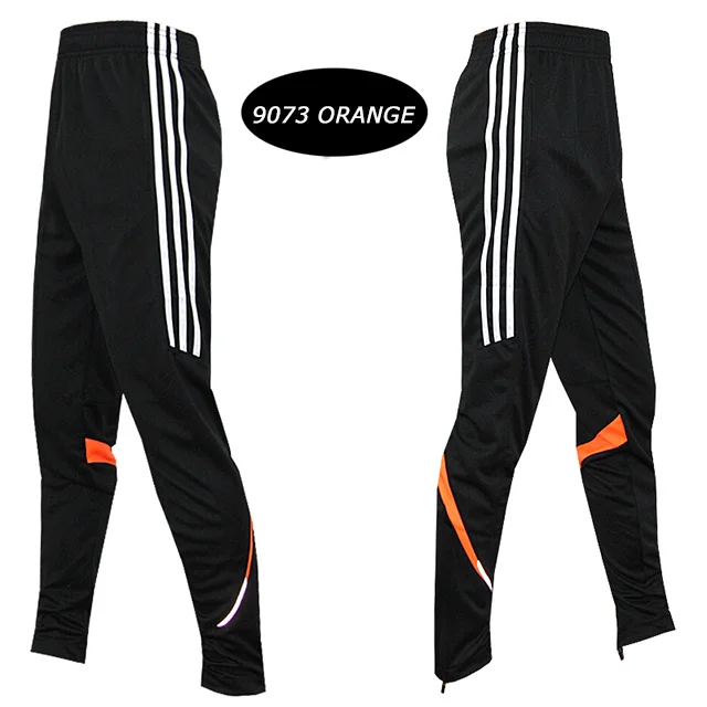 black orange Зимние штаны для футбола, обтягивающие штаны для бега, спортивные штаны для бега, фитнеса, пешего туризма, тенниса, баскетбола, спортивный костюм, Maillot De Foot - Цвет: black orange