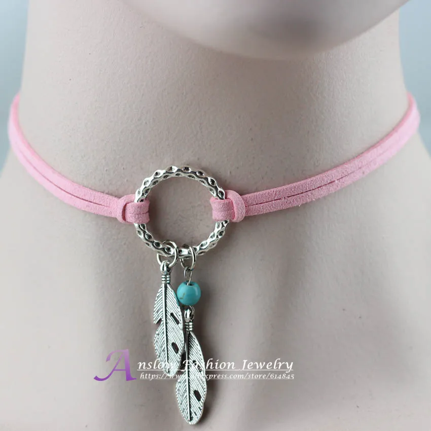 Anslow 2017 Новый стильный дизайн оптовая продажа перо из искусственной замши двойной