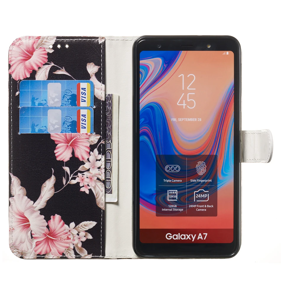 Тип-чехол для телефона из искусственной кожи для samsung Galaxy J7 Core J5 J3 J4 Plus J6 Prime S8 S9 S10 S10e A7 A9s Чехол-бумажник с откидной крышкой