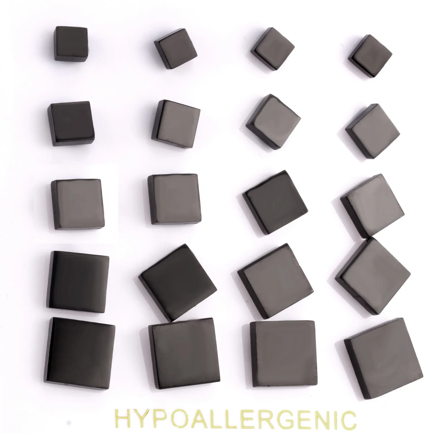 Фирменная Новинка площадь Стад серьги оптовая продажа 10 пар/лот черный Серьги|brand