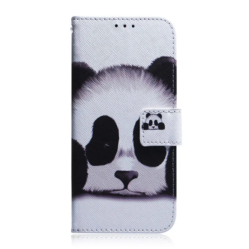 Panda Кожаный чехол-книжка для samsung A40, чехол-подставка для телефона, чехол для samsung Galaxy S10 Plus, S10e, M10, M20, M30, A10, A30, A50, чехол - Цвет: Panda