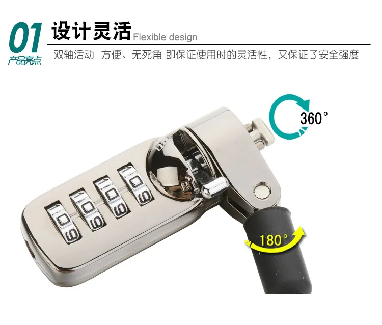 Hot Sell Digital mini safety laptop computer tablet Security Cable lock fit for 3x5 Nobel slot for ipad anti theft