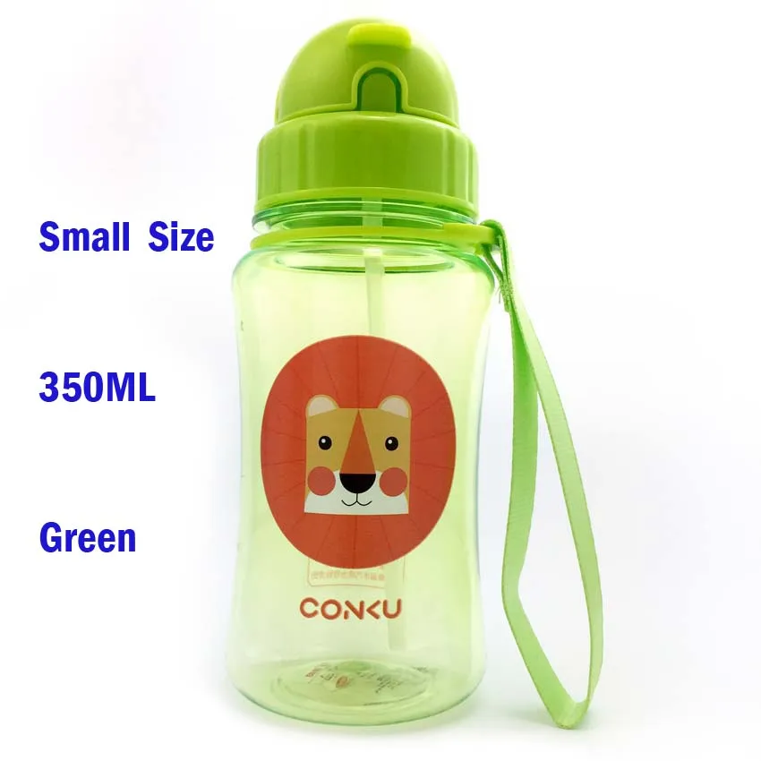 350ML Green S 350 мл детская чашка с трубочкой мультфильм школьные стаканчики для воды для детей милый чайник шейкер Спортивная бутылка для питья бутеиль тыква чашки - Цвет: 350ML Green S