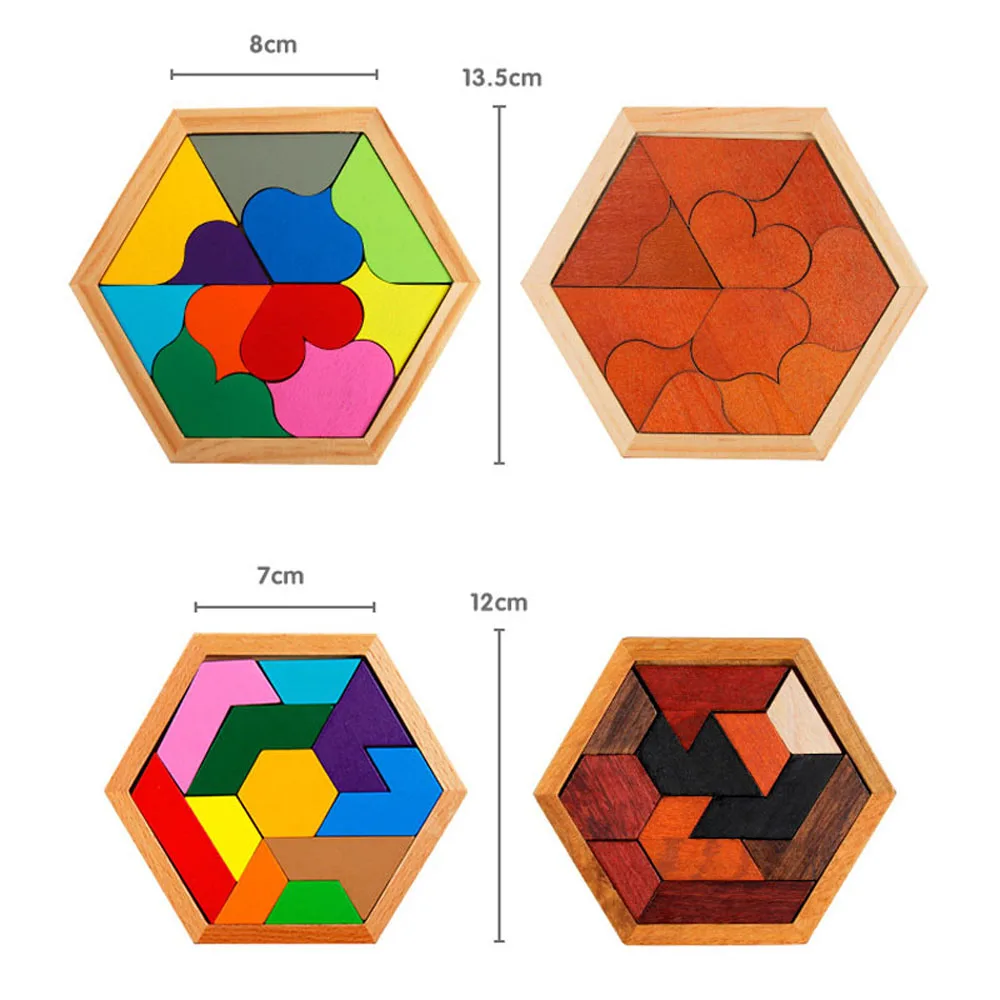 Деревянные материалы Монтессори 3d геометрические Обучающие игрушки-пазлы для