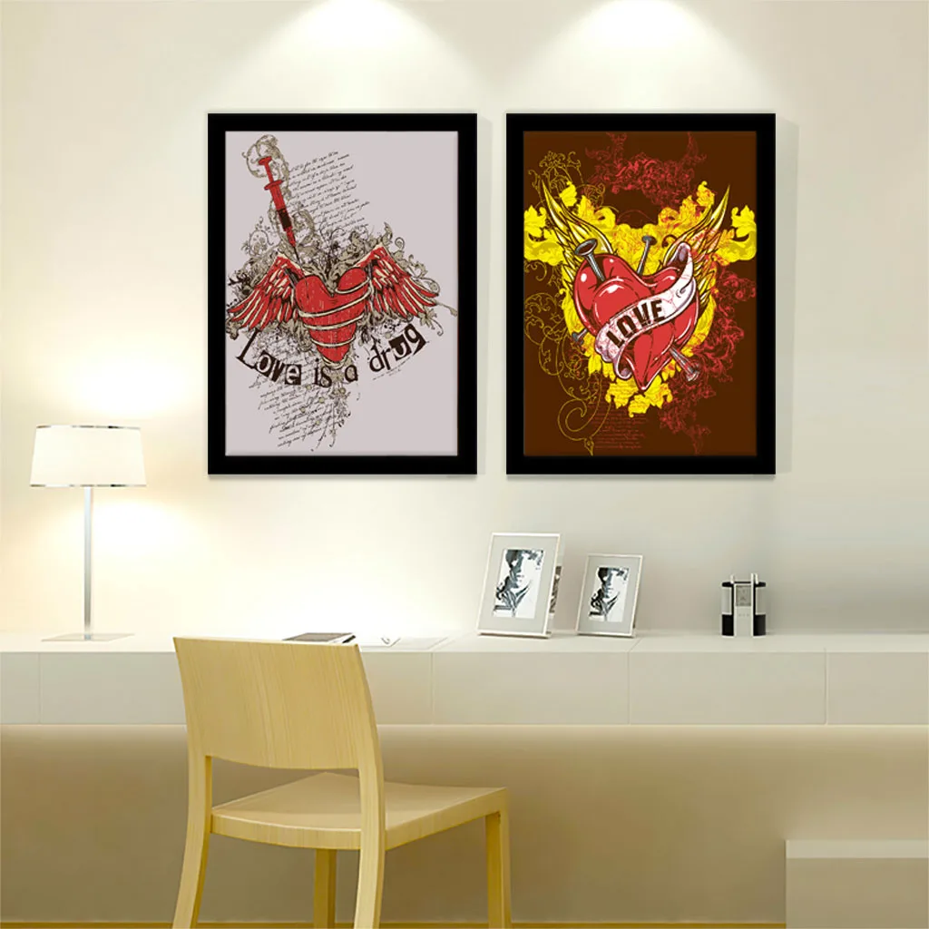 LOVE Is Drug-Funny минималистичный художественный холст постер печать картина Валентин
