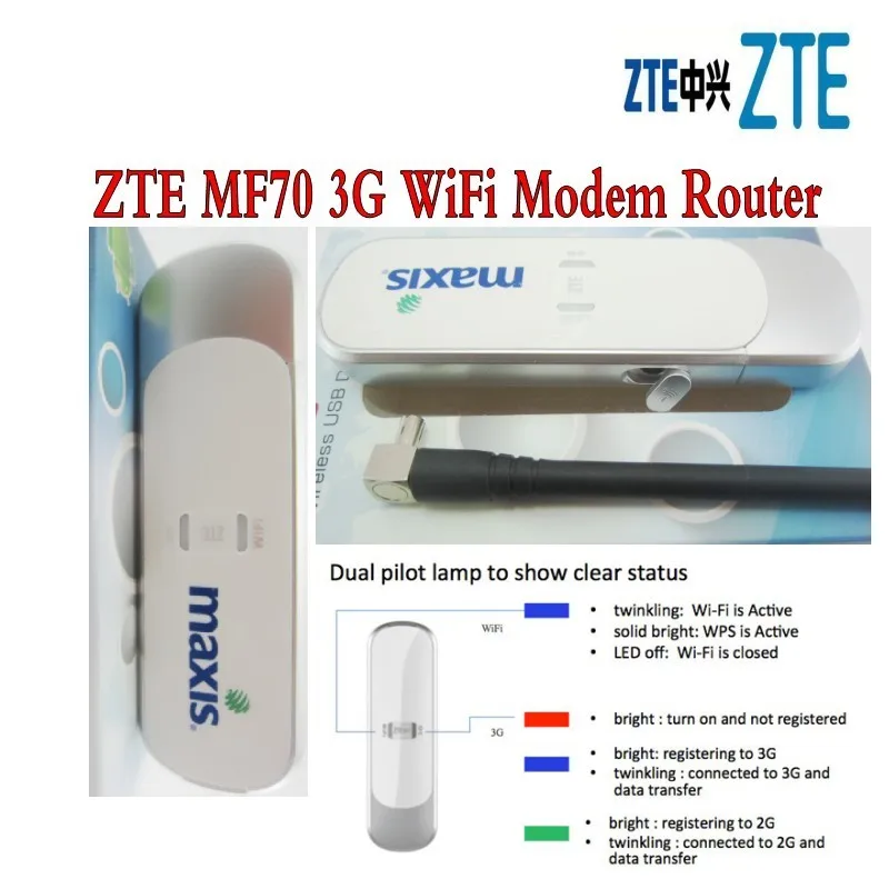 

Lot of 10pcs zte wireless mf70 hspa modem 3g sim card wifi dongle usb stick pk huawei e8231 e355