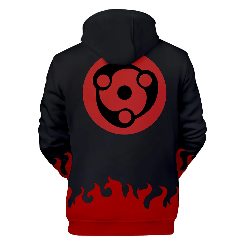 Naruto clothes Uchiha Sasuke juvenile cos hot autumn and winter hooded sweatshirt coat unisex couple love parent-child | Мужская одежда
