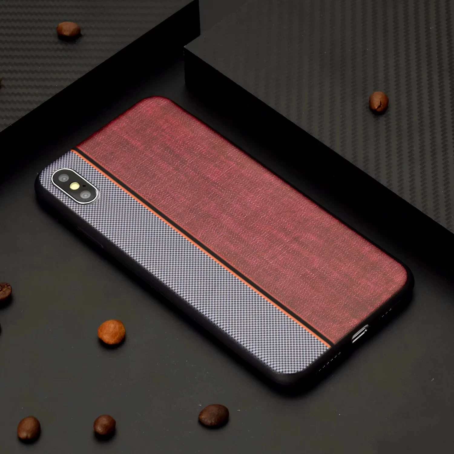 Cloth splice pattern 6 colors Soft TPU Case for apple iphone xs max Ultra-thin black soft Phone Cases XS Max |