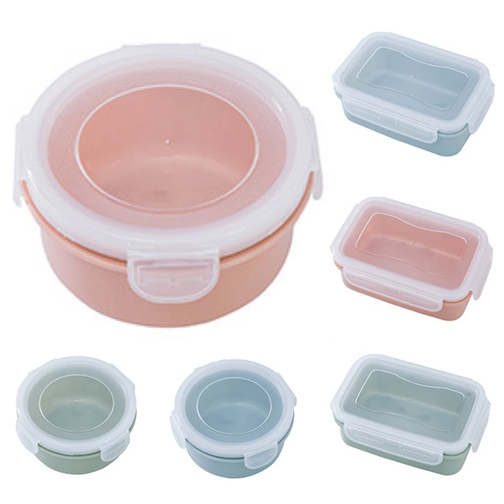 Экологичный Bento Crisper контейнер для продуктов миска мини пластиковый круглый
