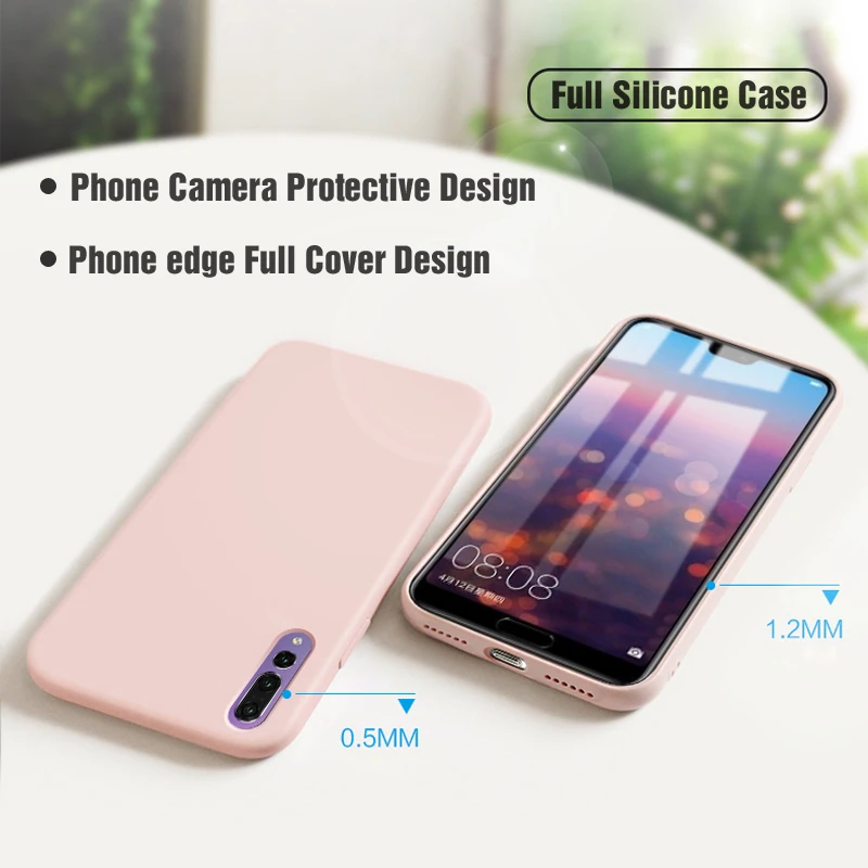 1000 шт роскошный жидкий силиконовый защитный чехол для huawei P30 Pro P20 Lite P10 Plus Nova 4E Мягкий силикон Конфета цветной чехол для телефона