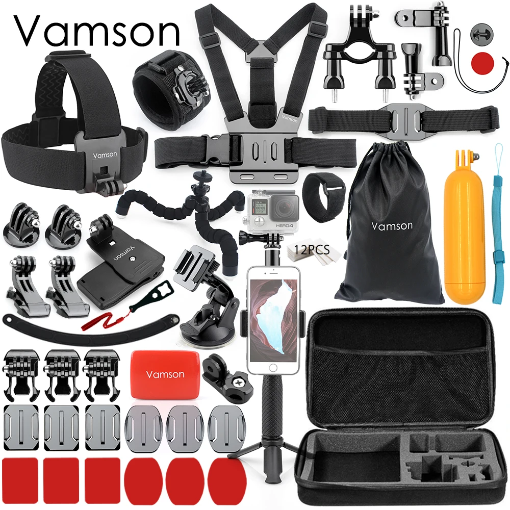 Комплект аксессуаров Vamson VS149E для Gopro Hero7 6 5 4 8 нагрудный ремень головы адаптер Xiaomi