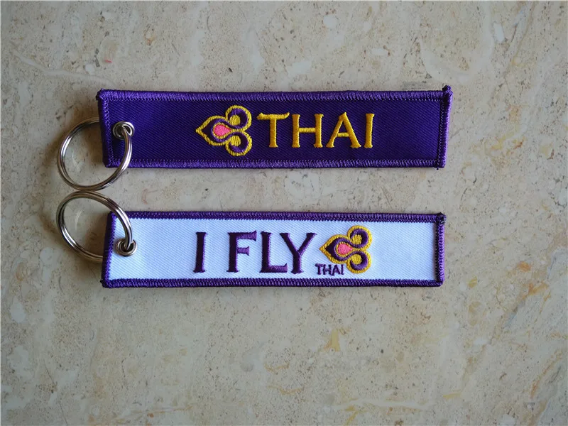 I Fly Thai Thailand вышитый брелок с индивидуальным вышитым логотипом принимаем любые