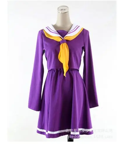 

HOT Anime COS White Shiro No Game No Life Cosplay Sailor Suit Costume Student Uniform Free Shipping