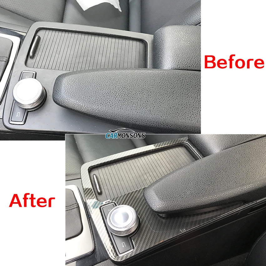 Отделка Carmonsons для консоли стикер на подлокотник Mercedes Benz C Class W204 C180 C200 2008-2014