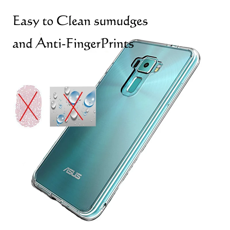 Прозрачный мягкий чехол из ТПУ для Asus Zenfone 3 ZE552KL тонкий Противоскользящий
