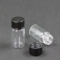 50pcs 3ml5ml glass clear amber small medicine bottles brown sample vials laboratory powder reagent bottle containers screw lids
