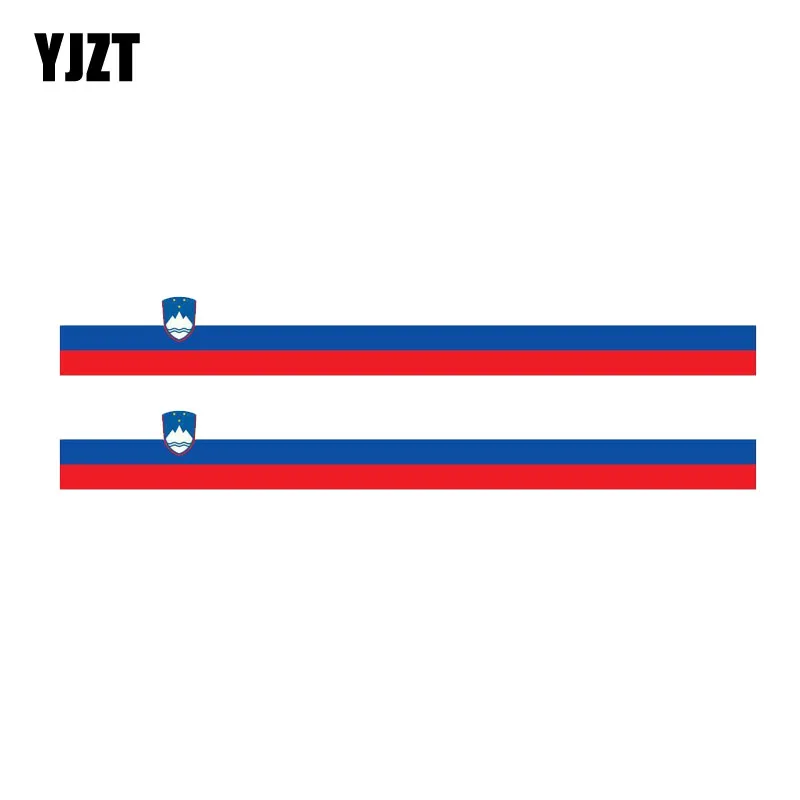 YJZT 2x14 см * 1 6 креативная наклейка с флагом Словении на мотоцикл велосипед