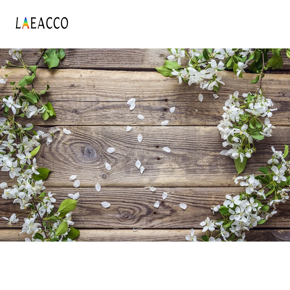 Laeacco цветок лепесток деревянная доска фон для фотосъемки виниловая Детская кукла