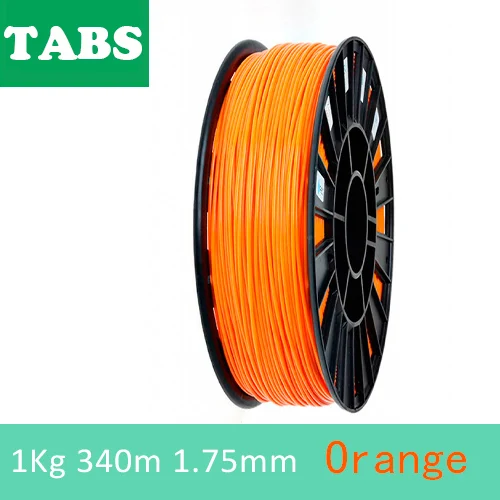Дерево/PETG/TPU = FLEX/нейлон/TABS Филамент пластик YOUSU для 3d принтера ANET ENDER/1 кг 340 м/диаметр 1,75 мм/ из города - Цвет: TABS  Orange 1kg
