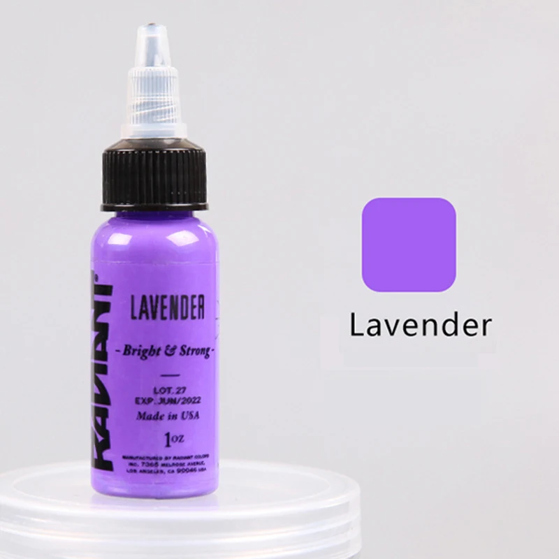 Lavender 30 мл Сияющие пигменты чернил для татуажа 1 флакон перманентного макияжа для бровей и губ боди-арт инструменты для татуировки 14 цветов поставка - Цвет: Lavender