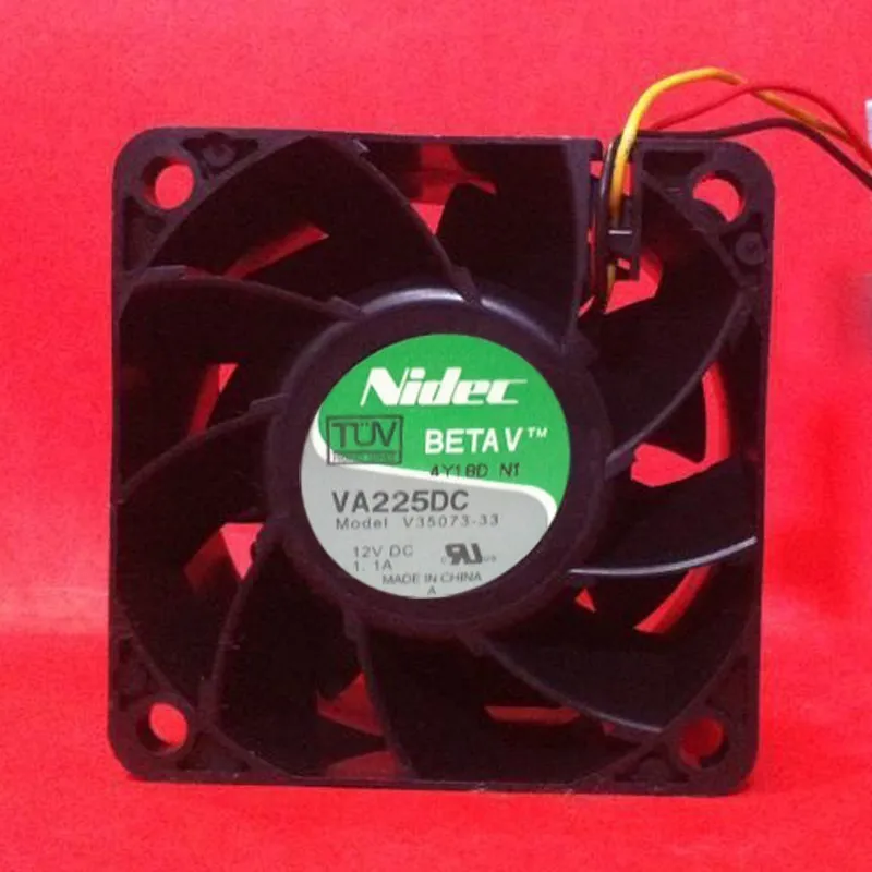 Nidec VA225DC V35073 33 6038 AC/DC 12V 1.1A 60*60*38 мм версия 3 линии два шариковый подшипник Сервер