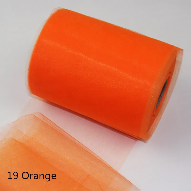 Orange WEIGAO/украшение на день рождения, 100 ярдов, фатиновая рулонная ткань, вечерние фатиновые юбки-пачки, принадлежности для самостоятельного изготовления помпонов, украшение стола - Цвет: Orange