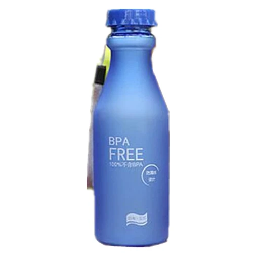 Dark Blue VILEAD 550 мл матовые яркие цвета портативная пластиковая небьющаяся бутылка для воды BPA FREE Roped герметичная велосипедная Спортивная бутылка - Цвет: Dark Blue