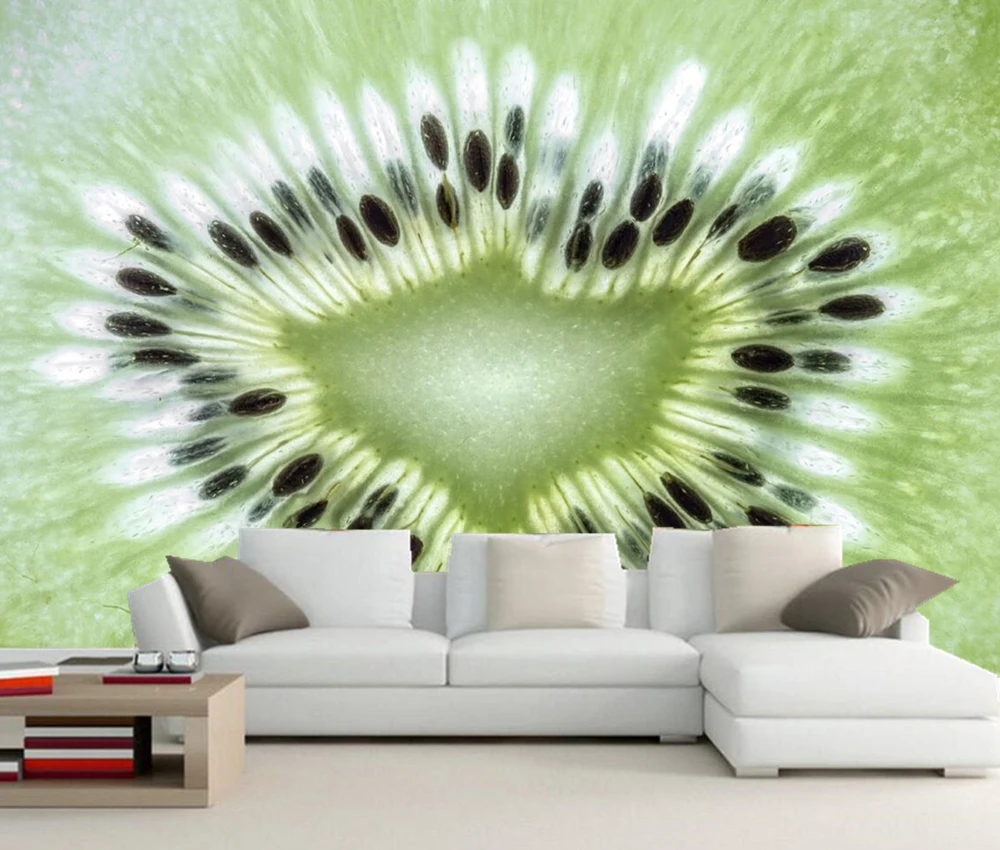 Фотообои Kiwi с изображением еды крупным планом фоновая фотография для гостиной