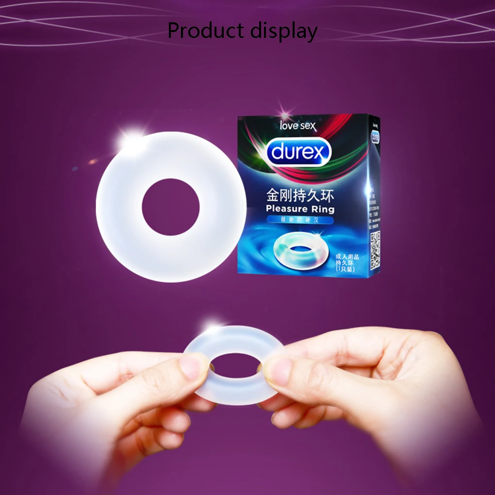 Durex Мужской силиконовый задерживающее устройство для пениса кольцо рукав из