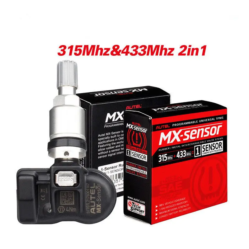 Autel TPMS Сенсор 2 в 1 433 мГц 315 MX сеньор Interno 4 шт./лот поддерживает шин Давление