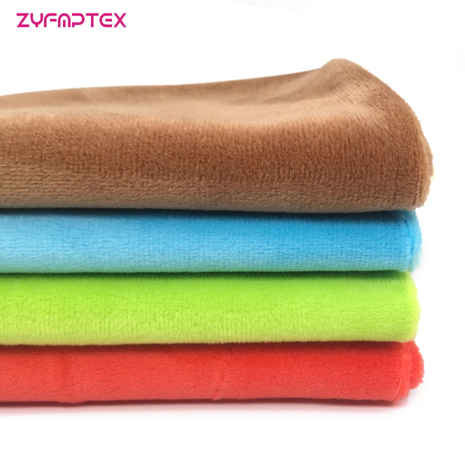 

ZYFMPTEX Minky Plush Fabric 150x50cm Super Cheapest Limited 1.5mm Pile Polyester Plush Toy Fabric Patchwork Felt Doll Material
