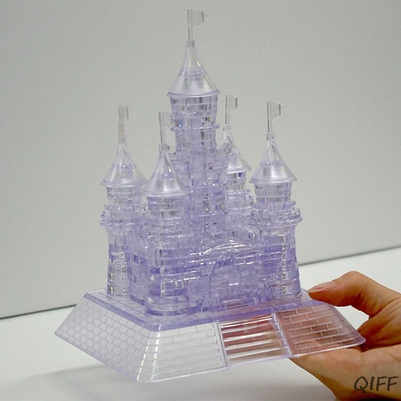 Оригинальный 3D прозрачный Кристалл Головоломка роскошный замок строительные