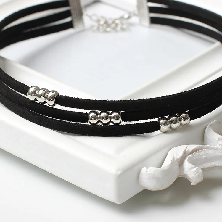 Элегантное ожерелье-чокер с ромашками для женщин многослойные черные бархатные