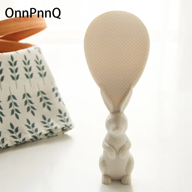 Сувениры талисманы милый мультяшный кролик веселая рисовая ложка подарок