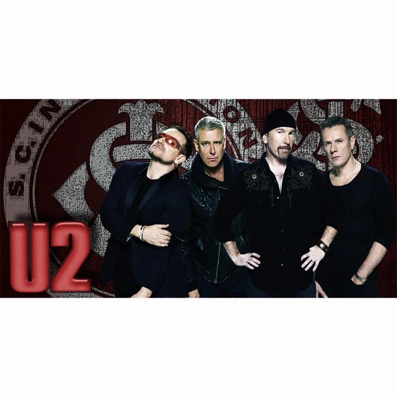 Мужское сушильное полотенце для душа U2 Rock Band Pattern Bamboo Fiber ванной улицы путешествий