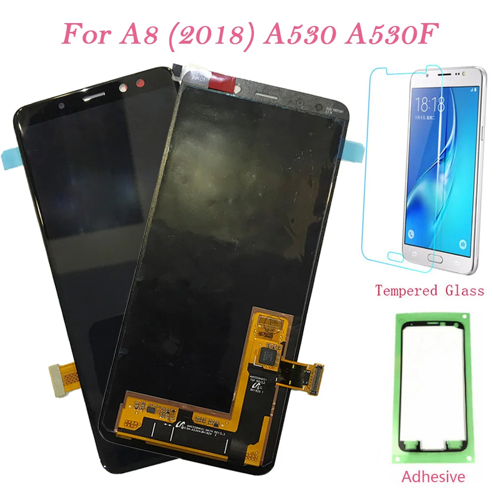 ЖК-экран для Samsung Galaxy A8 (2018) A530F сенсорный экран дигитайзер ЖК-дисплей рамка A530 A530F/DS