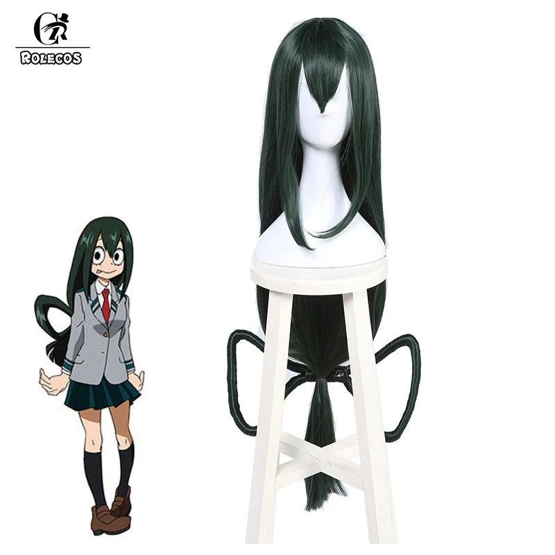 Головной убор для косплея ROLECOS Моя геройская Академия Tsuyu Asui синтетические волосы
