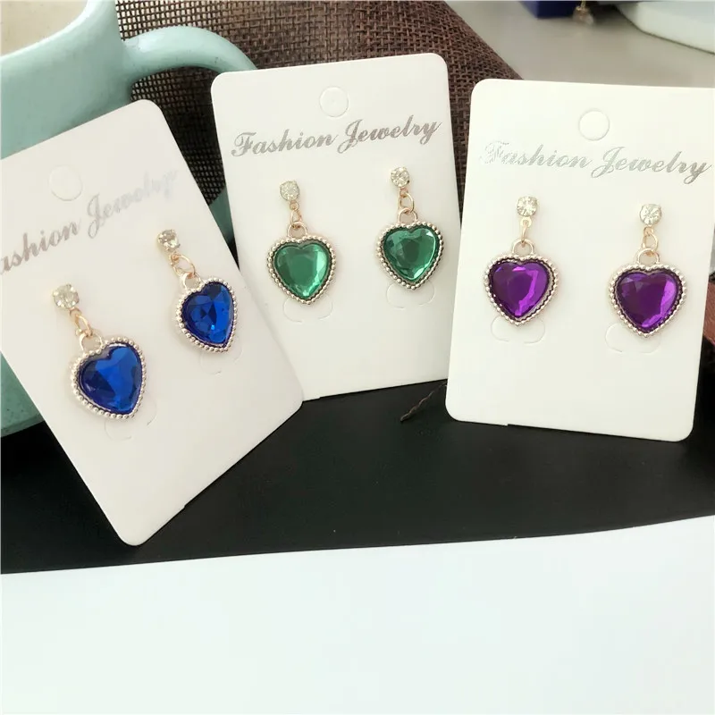 9 цветов модные розовые стразы милые персиковые сердца с кристаллами Подвесные