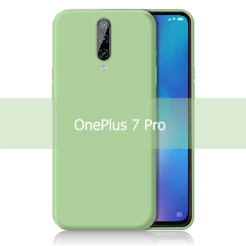 KEYSION жидкий силиконовый чехол для телефона OnePlus 7 Pro 1 + противоударный Чехол