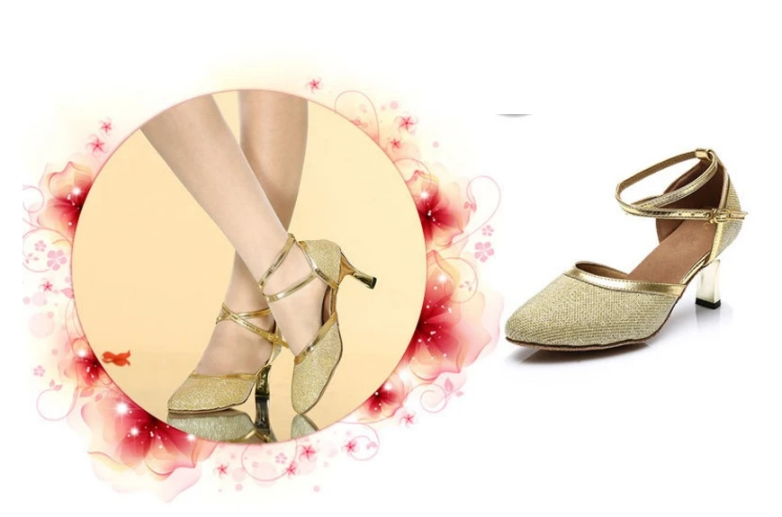 Новинка Женская обувь золотистого и серебристого цвета с блестками Обувь для