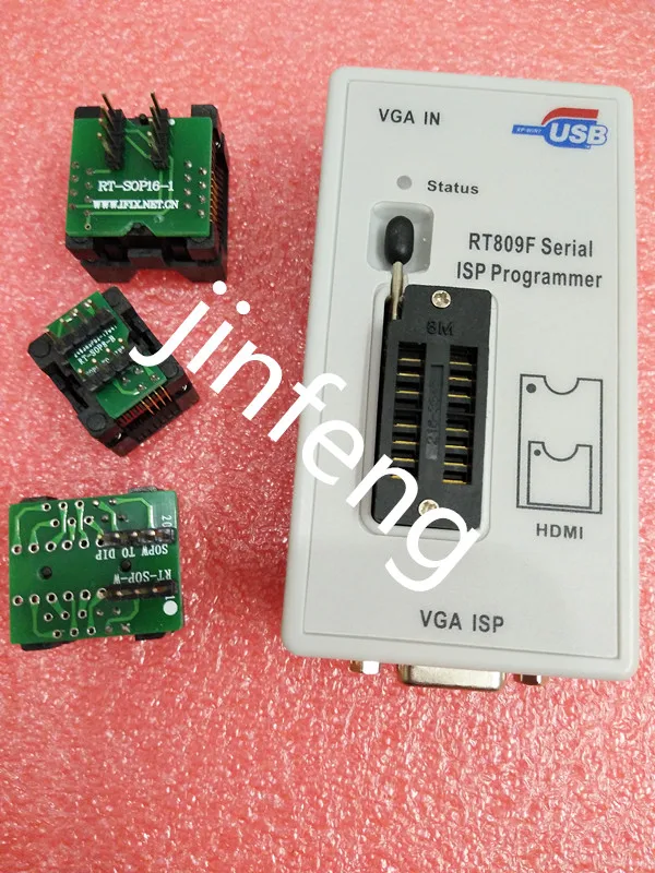Rt809f программист + 7 Адаптеры для сим карт SOP16 SOP20 IC клип читатель материнской плате