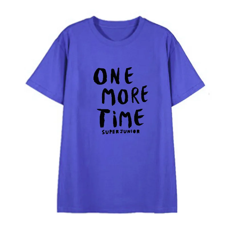 K Pop Kpop Super Junior One More Time Album Shirts HipHop Casual Loose Clothes Tshirt T Shirt Short Sleeve Tops T-shirt DX847 | Женская