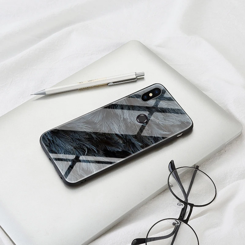 GKK Стекло чехол для Xiaomi Pocophone F1 Примечание 5 TPU противоударный Глянцевая Тонкий Redmi
